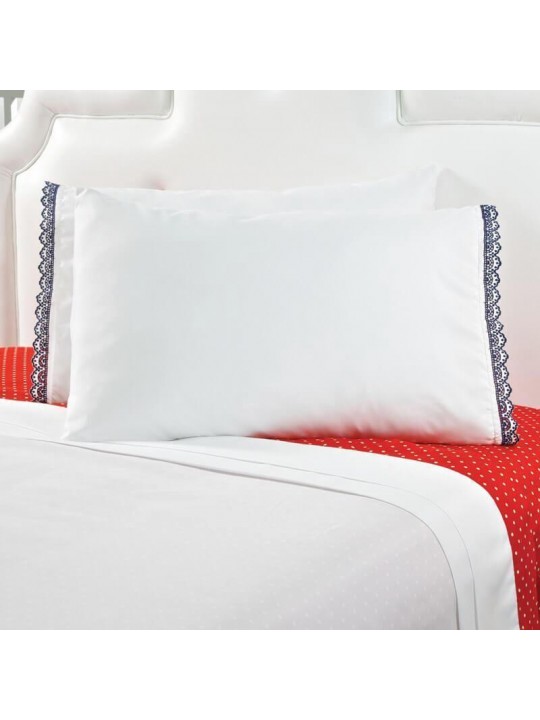 Red blue and white Bed Sheets Set