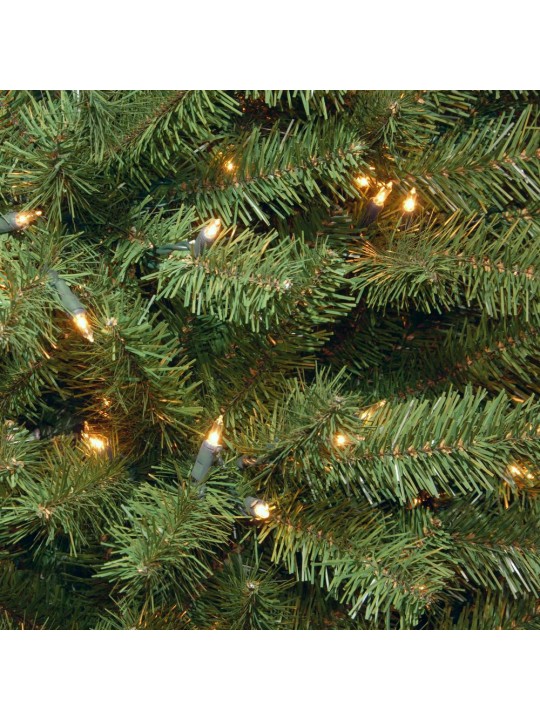 12 ft. North Valley Spruce Pencil Slim Artificial Christmas Tree with Clear Lights