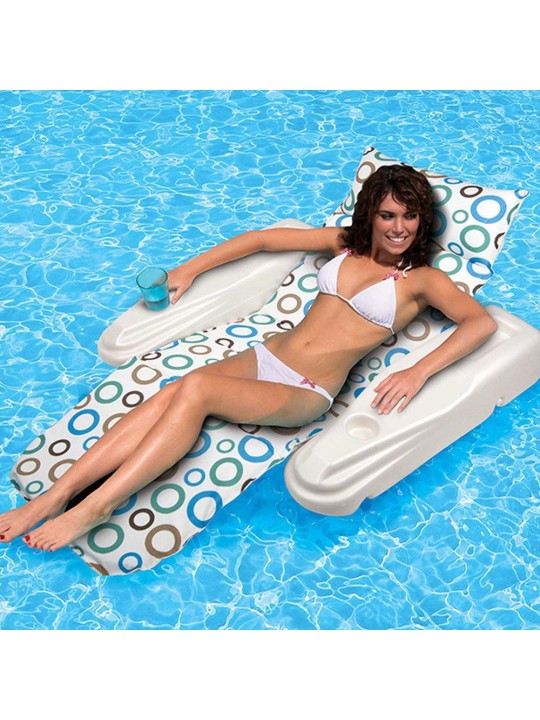 Vinyl Rio Sun Adjustable Reclining Chaise Pool Float, Multicolor