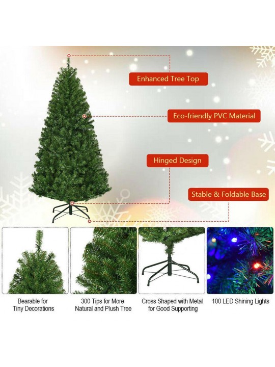 8 ft. Unlit Premium Hinged Artificial Christmas Tree