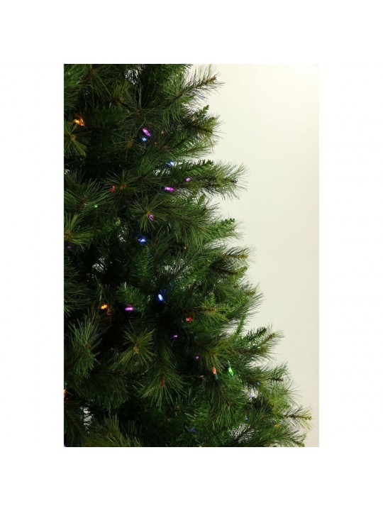 6.5 ft. Pre-lit LED Canyon Pine Artificial Christmas Tree with 400 Multi-Color String Lights
