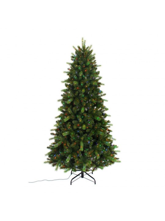 7.5 ft. Pre-Lit Braxton Color Changing 8-Function Artificial Christmas Tree with 700 Micro Dot LED Lights
