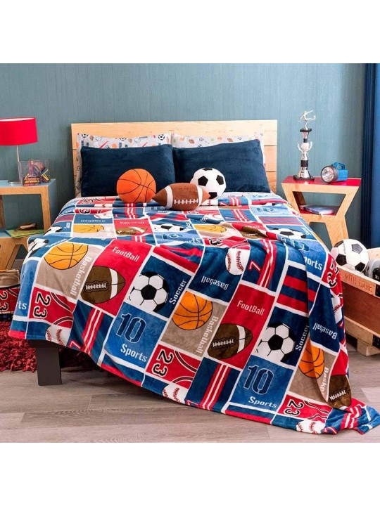 Sports blanket for boys. Ligth and soft!