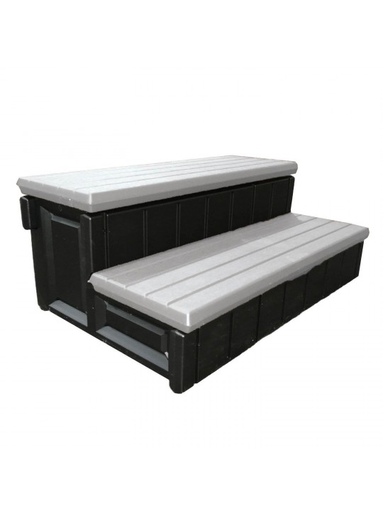 36 Inch Long Deluxe Spa Hot Tub Steps, Gray and Black (6 Pack)