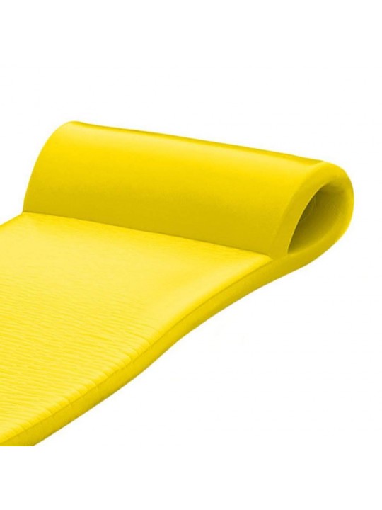 Sunsation 70 Inch Foam Raft Lounger Pool Float, Yellow (6 Pack)