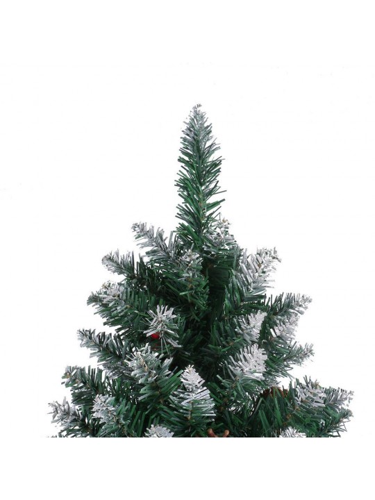 7.5 ft. Unlit Artificial Christmas Tree Holiday Decoration with Pine Cones and Red Berries
