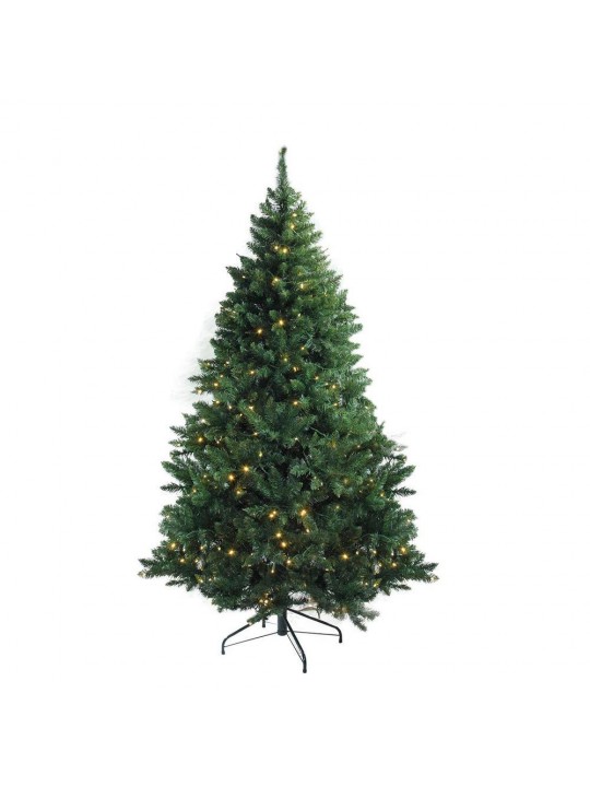 114 in. Pre-Lit Medium Buffalo Fir Artificial Christmas Tree with Clear Lights