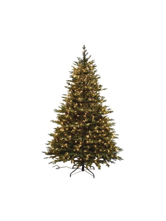 7.5 ft. Pre-Lit PE Balsam Fir Artificial Christmas Tree with 600 UL lights