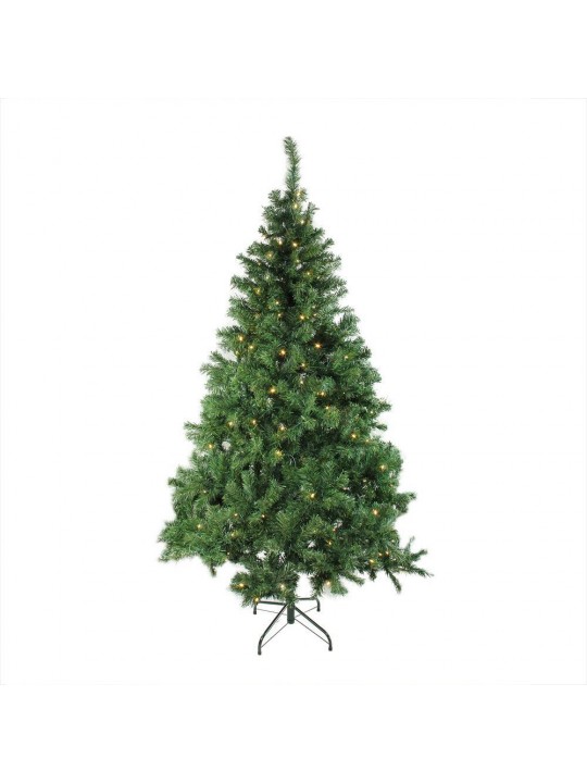 6 ft. x 42 in. Pre-Lit Mixed Classic Pine Medium Artificial Christmas Tree with Warm Clear LED Lights