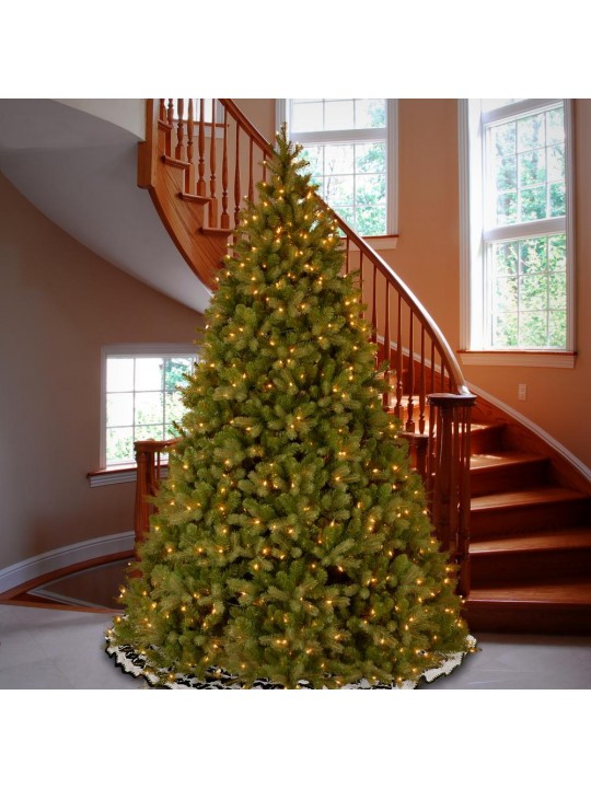 10 ft. Downswept Douglas Fir Artificial Christmas Tree with Dual Color LED Lights