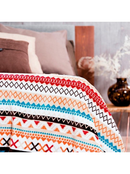 Tribal blanket, two sided design!