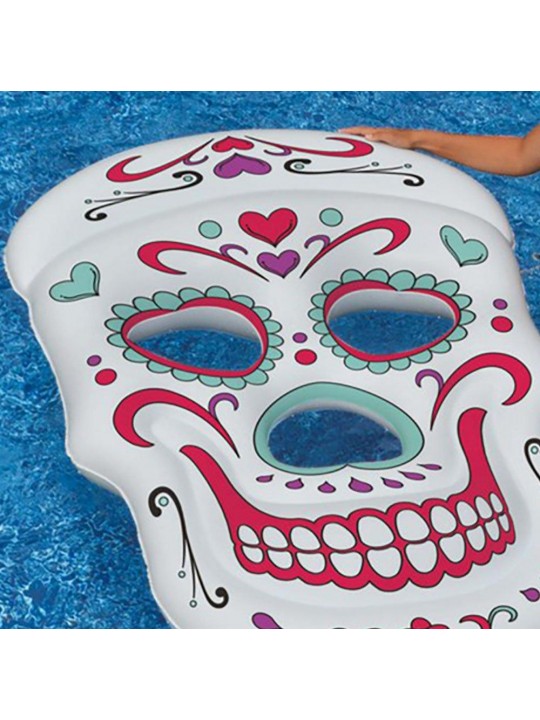 Giant Inflatable 62-Inch Sugar Skull Swimming Pool Raft (12 Pack)