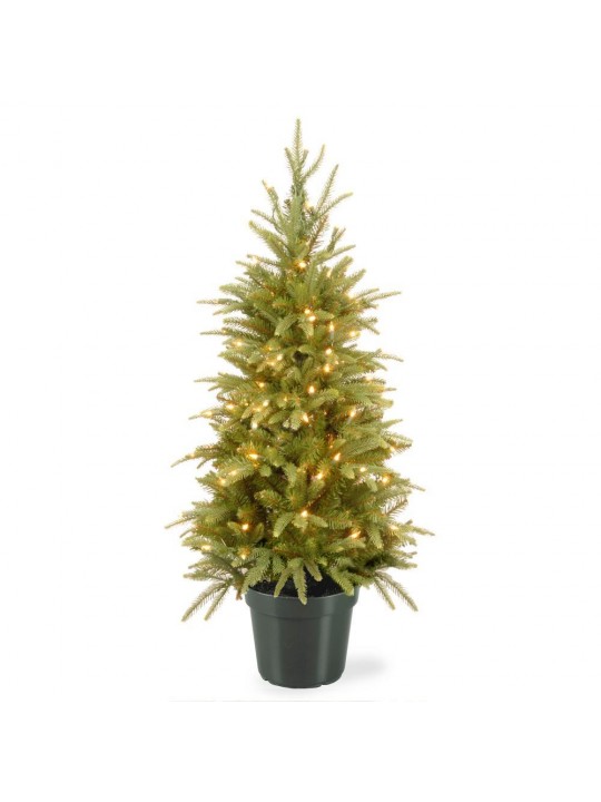 4 ft. Weeping Spruce Artificial Christmas Tree with Clear Lights