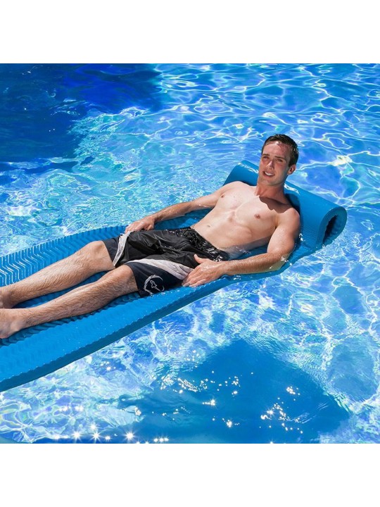 70755 Soft Tropic Swimming Pool Floating Comfort Mattress Raft, Blue