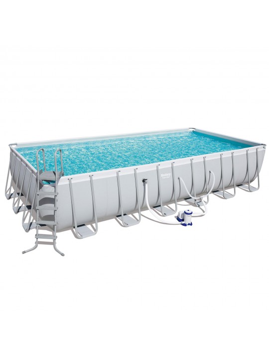 56542E 24 x 12-Foot Rectangular Above Ground Swimming Pool Set with Pump