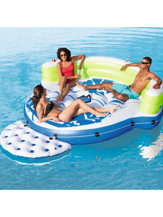 CoolerZ Kick Back Lounge 3 Person Inflatable Floating Island (4 Pack)
