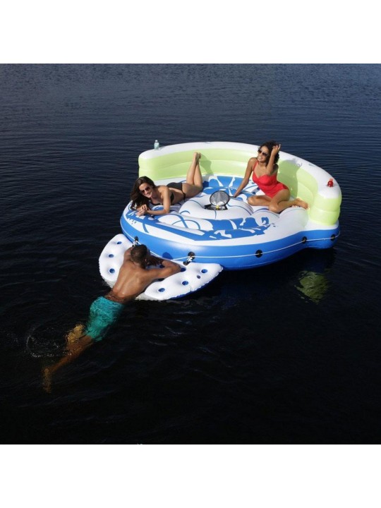 CoolerZ Kick Back Lounge 3 Person Inflatable Floating Island (6 Pack)