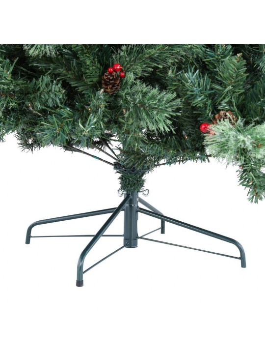 7.5 ft. Cashmere Cone and Berry Decorated Artificial Christmas Tree with 550 Clear Lights