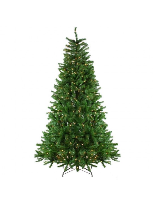 7.5 ft. Pre-Lit Waterton Spruce Slim Artificial Christmas Tree with Clear Lights