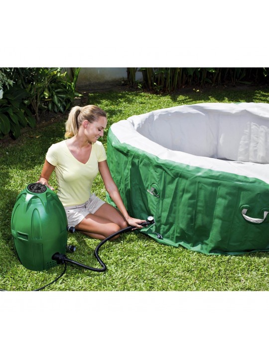 SaluSpa 6 Person Inflatable Outdoor Spa Hot Tub with Bromine Starter Kit