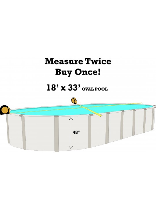 18-Foot-by-33-Foot-by-48-Inch Oval Above-Ground Swimming Pool Liner, 25 Gauge