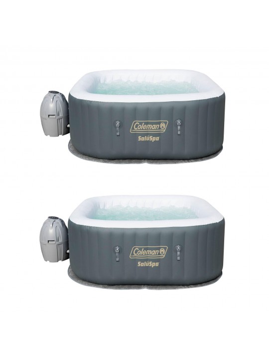 SaluSpa 4 Person Portable Inflatable Outdoor AirJet Spa Hot Tub (2 Pack)