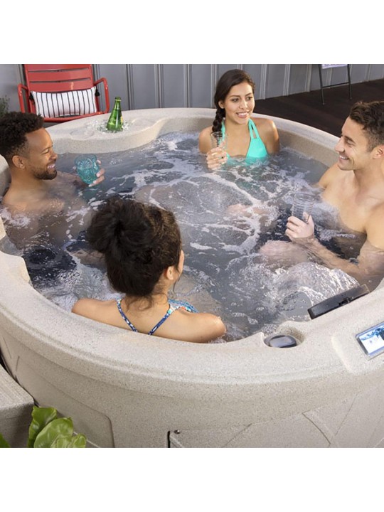 Spas LS200-T 4 Person Round 110V Outdoor Hot Tub with Jets and Cover