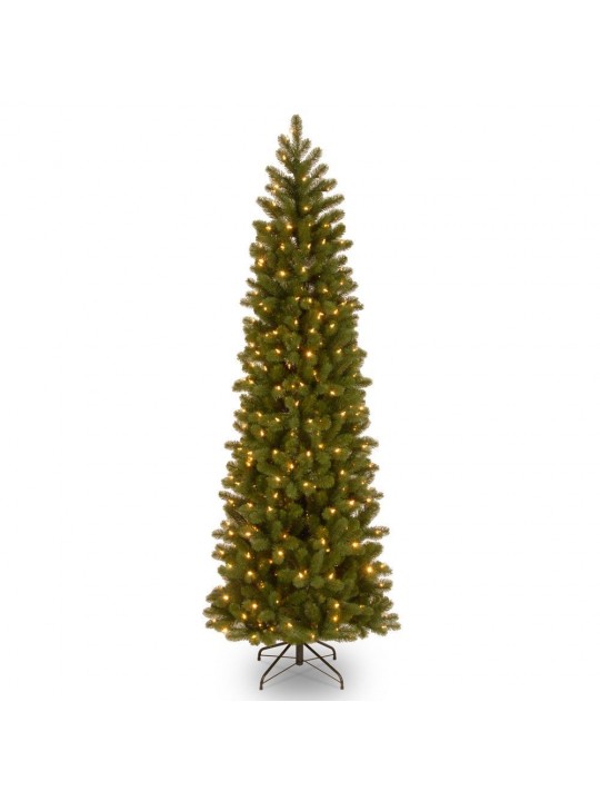 6.5 ft. Downswept Douglas Slim Fir Artificial Christmas Tree with Clear Lights