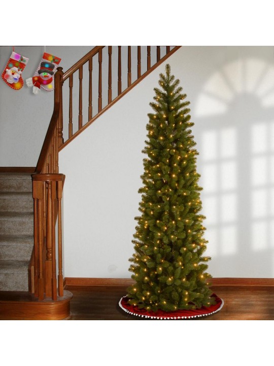 6.5 ft. Downswept Douglas Slim Fir Artificial Christmas Tree with Clear Lights