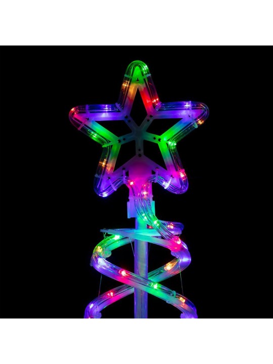 Multi-Function Artificial Spiral Christmas Tree with Multi-Color LED Lights
