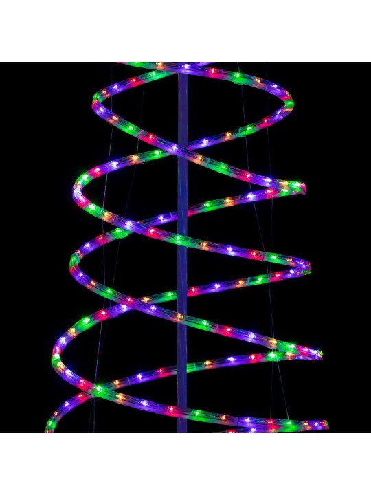 Multi-Function Artificial Spiral Christmas Tree with Multi-Color LED Lights