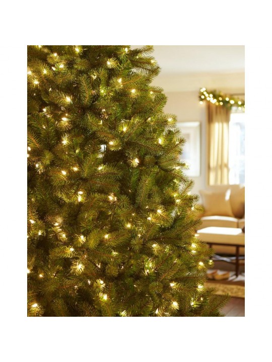 7.5 ft. Pre-Lit Green Douglas Fir Down Swept Artificial Christmas Tree with Clear Lights