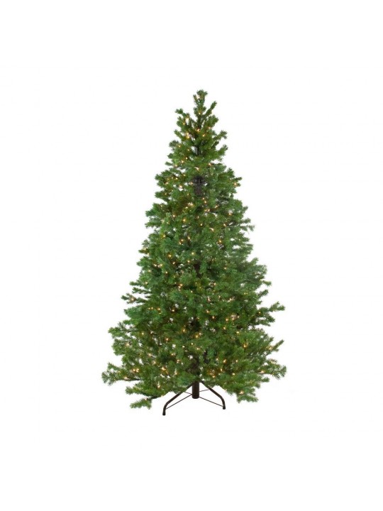 6.5 ft. Pre-Lit Pine Artificial Christmas Tree with Clear Lights
