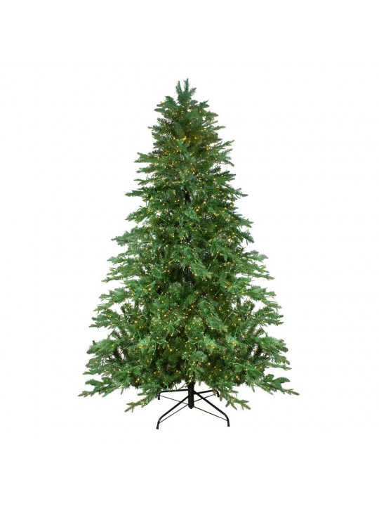 90 in. Pre-Lit Mont Blanc Fir Artificial Christmas Tree - Dual Color LED Lights