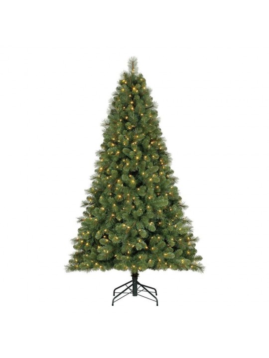 9 ft. Artificial Cascade Pine Christmas Tree with Color Changing Lights