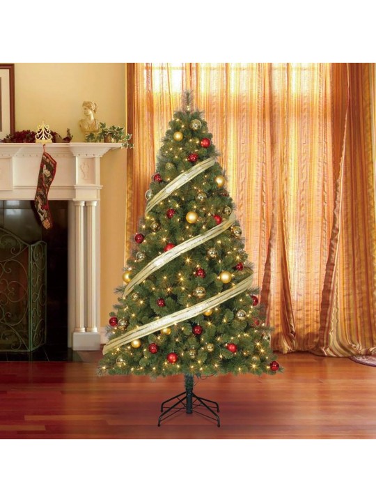 9 ft. Artificial Cascade Pine Christmas Tree with Color Changing Lights