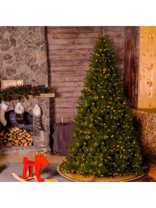 10 ft. North Valley Spruce Artificial Christmas Tree with Clear Lights