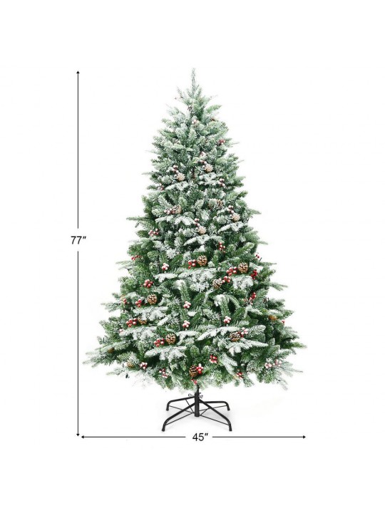6.5 ft. Pre-Lit LED Slim Fraser Fir Artificial Christmas Tree with 450 Twinkling White Lights