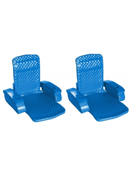 Rec Super Soft Swimming Outdoor Durable Pool Chair Raft (2 Pack)