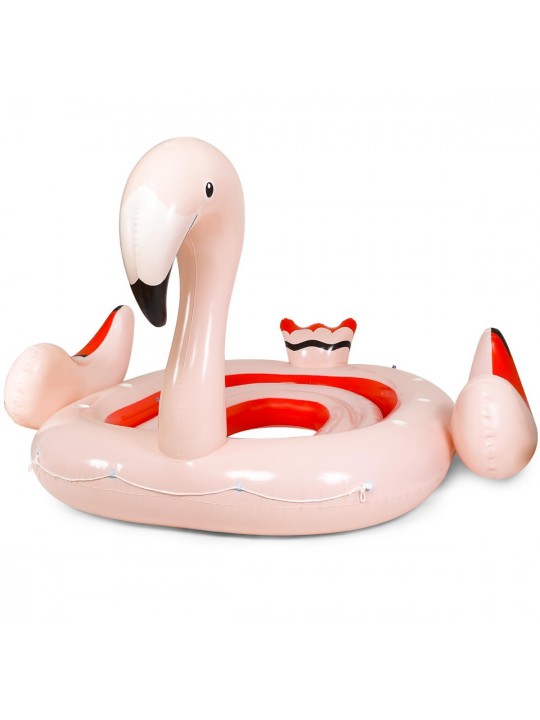 6-Person Inflatable Bird Island Party Flamingo Floating Island With Electric Pump
