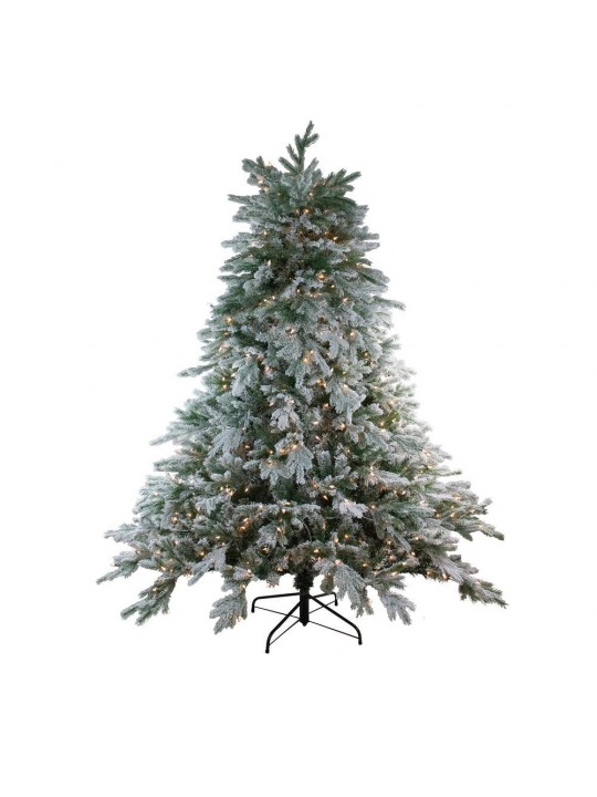 7.5 ft. x 70 in. Pre-Lit Frosted Butte Fir Artificial Christmas Tree - Clear Lights