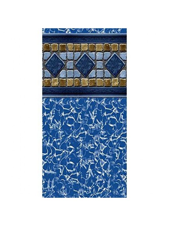 Pool Liner Above Ground Uni-Bead 15 Ft. x 30 Ft. Oval x 52 In. H - Aqualiner Lucia Tile Pattern