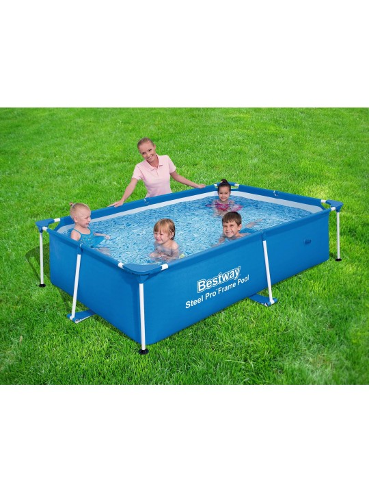 9.8ft x 6.6 ft x 79 x 26in Deluxe Splash Steel Frame Kids Swimming Pool