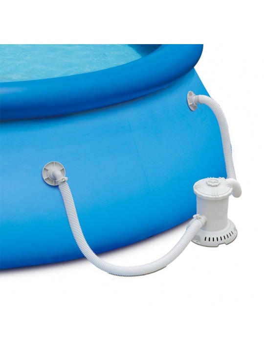 15' Quick Set Inflatable Above Ground Pool + Pump + 12 Cartridges