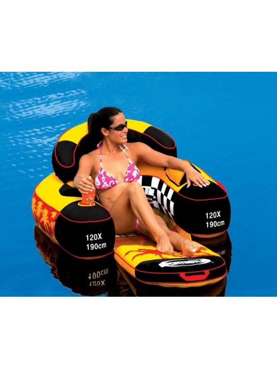 Siesta Lounge Inflatable Water Float Raft Pool Lake Lounger (6 Pack)