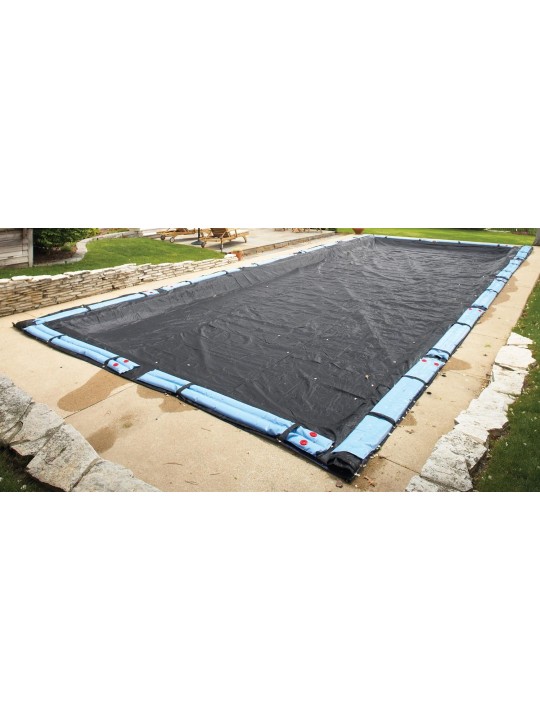 Winter Mesh Pool Cover Inground 30X50 Rectangle Swimming Pool with Water Tubes