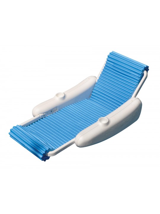 Blue and White Eva Float Swimming Pool Floating Lounge Chair, 52-Inch
