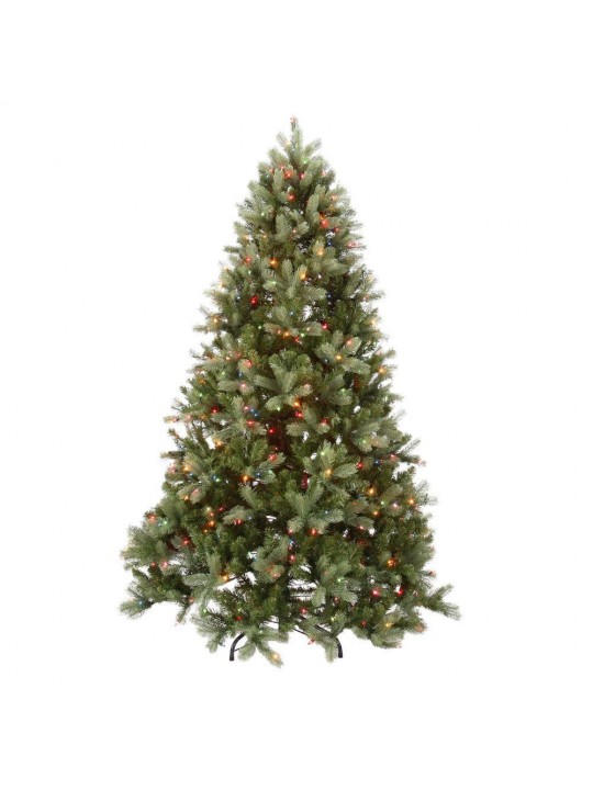 7.5 ft. Feel-Real Downswept Douglas Fir Hinged Tree with 750 Multi-Color Lights