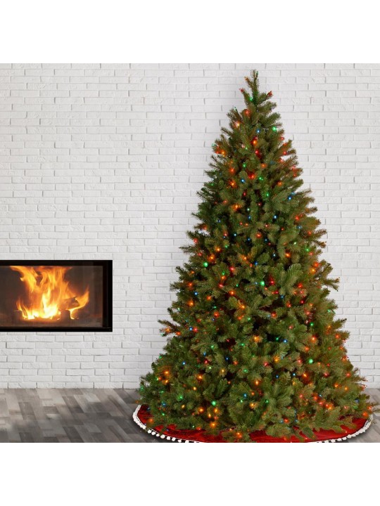 7.5 ft. Feel-Real Downswept Douglas Fir Hinged Tree with 750 Multi-Color Lights