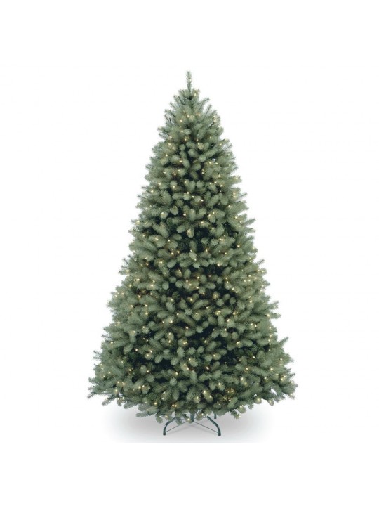 6-1/2 ft. Feel Real Downswept Douglas Blue Fir Hinged Tree with 650 Clear Lights
